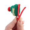Merry Christmas Decor Christmas Hat Hairpin Santa Claus Sequin Children Christmas Hair Clip Mini Knitted Hat Love