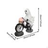 Ghosts Bike Rider Statue,Halloween Decoration,with Pink Pumpkin,Figurine Cute Funny Sculpture