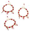 Christmas Natural Stones Colorful Simulated- Beads Charm Bracelets Elastics Rope Bracelets & Bangles