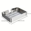 Stainless Steel Soap Box Rustproof Sponge Holder Silver Wall Mounted Soap Dish for Bath Shower Soap Shampoo  Bathroom Accessory