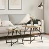Side Table Set 2 Pcs Artisan Oak & Black Brown