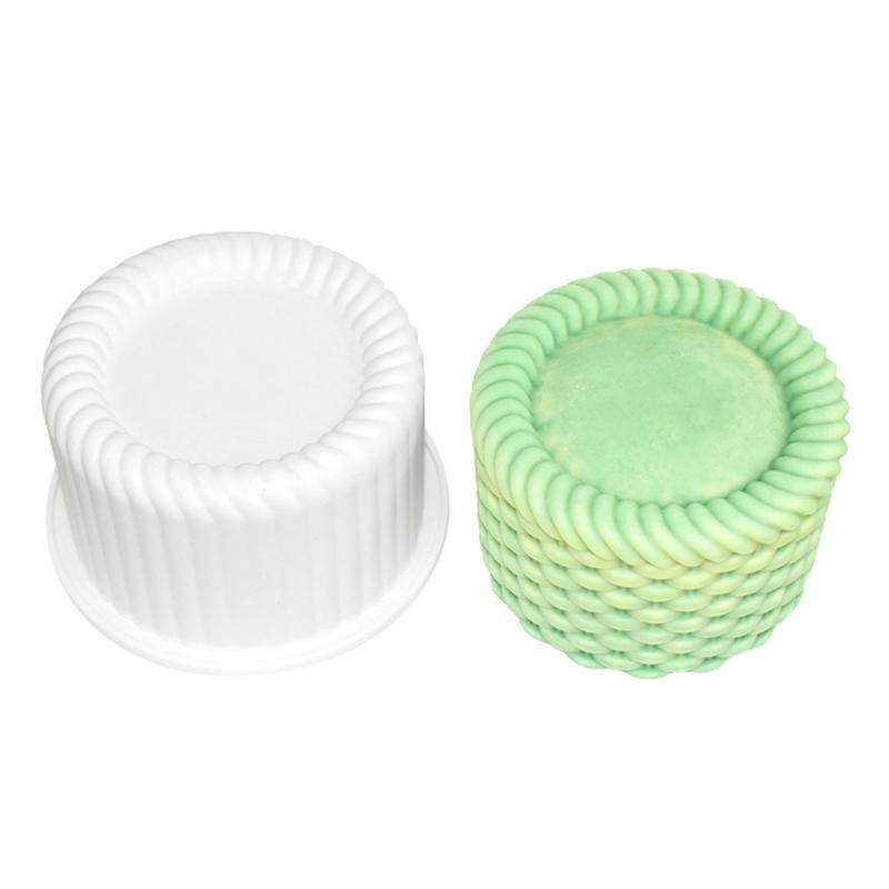 

Multipurpose Silicone Baking Molds with Flower Basket Shape for Mousse Cakes Scented Candle and Jellies Nontoxic Tool білий