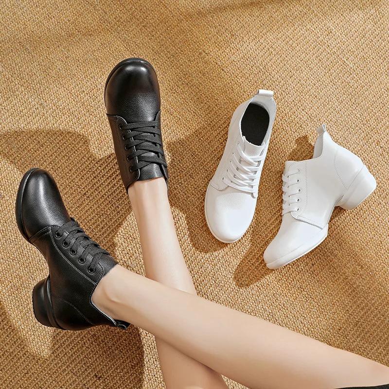 Women Modern Jazz Hip Hop Dance Shoes Trendy Athletic Sneaker Woman Sandals Comfy Running Girl Leather Shoes
