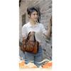 Vintage Chinese Style Shoulder Crossbody Bags for Women Embossing Print Tote Bags Large Capacity Multi-Pocket Soft Handbags