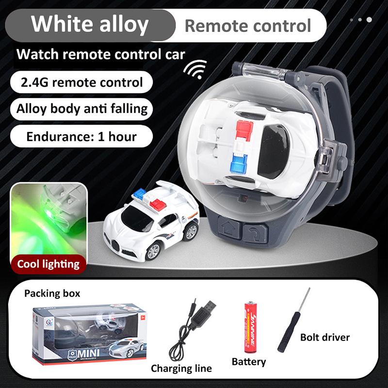Mini Remote Control Watch Car Cartoon Rc Small Car Rechargeable Racing Kids Boys Girls Birthday Christmas Clock Rc Car Toy Gift
