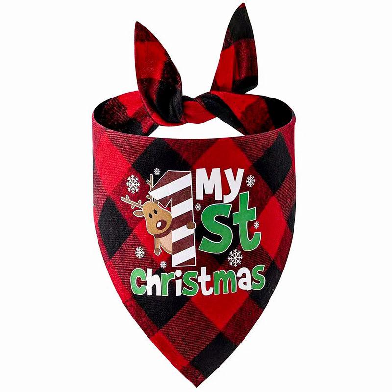 Weihnachten Haustier Bandanas Dreieckstuch Wendbar Handtuch für Haustiere Bandana für Haustier Kostümzubehör Weihnachtsfeier Zubehör