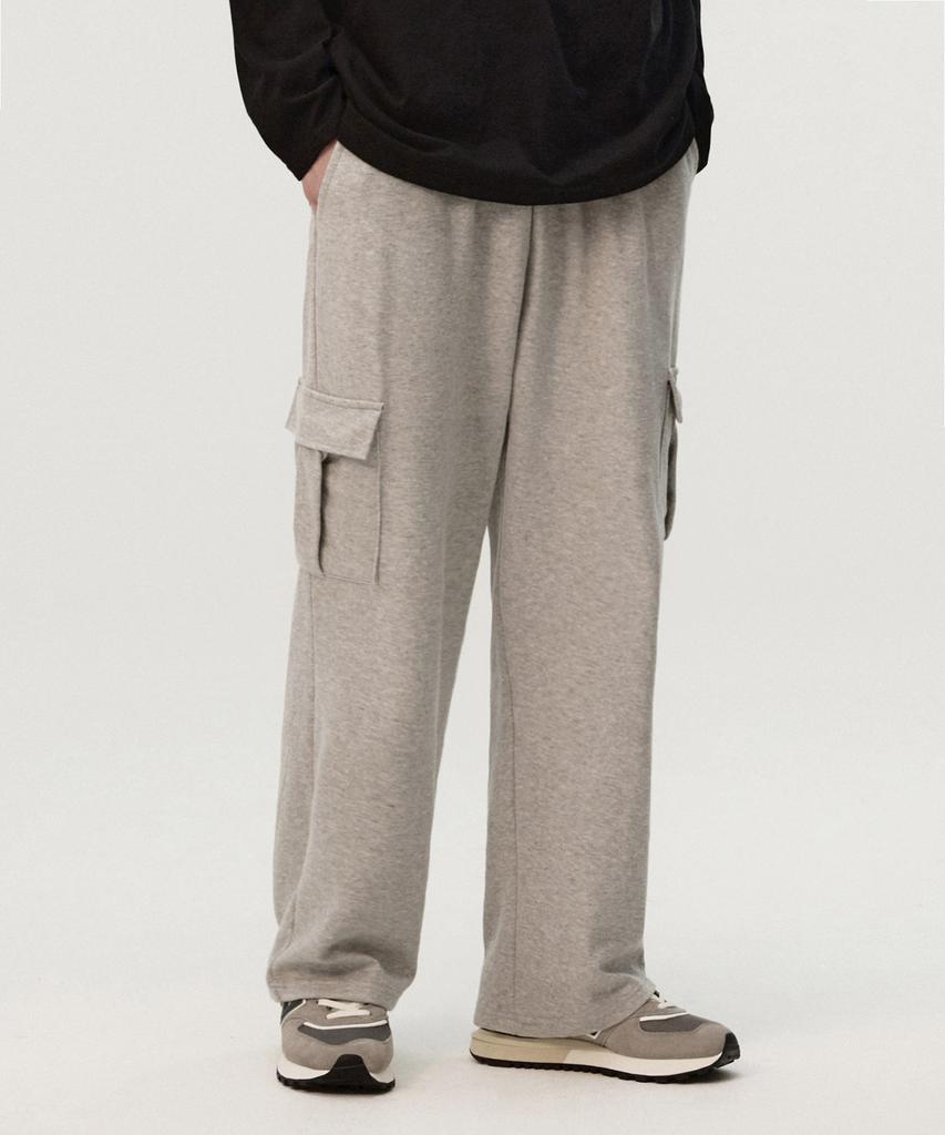 TOPBOY [2Pack Non-Fleece Or Fleece] Cargo Straight Sweatpants 2 Colors (Type A)