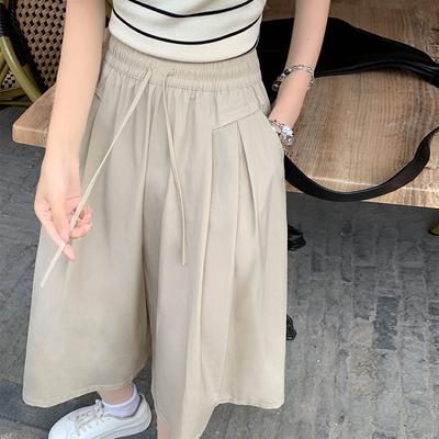 Sommer Dünn Große Größe Damen Lässig Gerade Weitbein Culottes