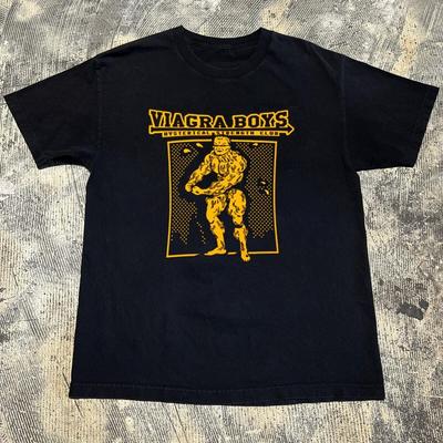 Kolekce Viagra Boys Hysterical Strength Club Tričko Černé Všechny Velikosti