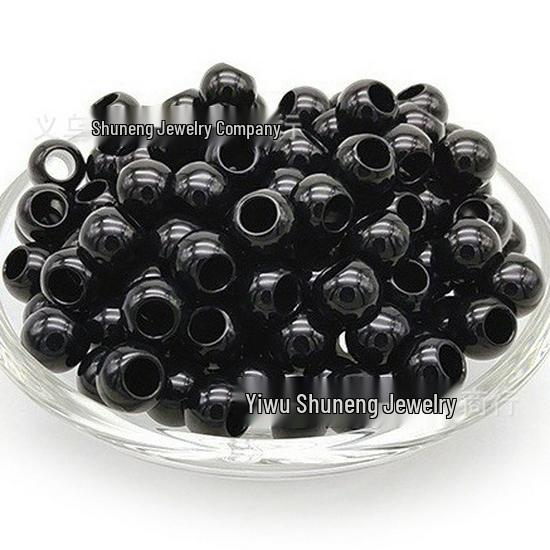 Acrylic Macaron Large Hole Round Beads for DIY Children's Bracelets and Jewelry Making