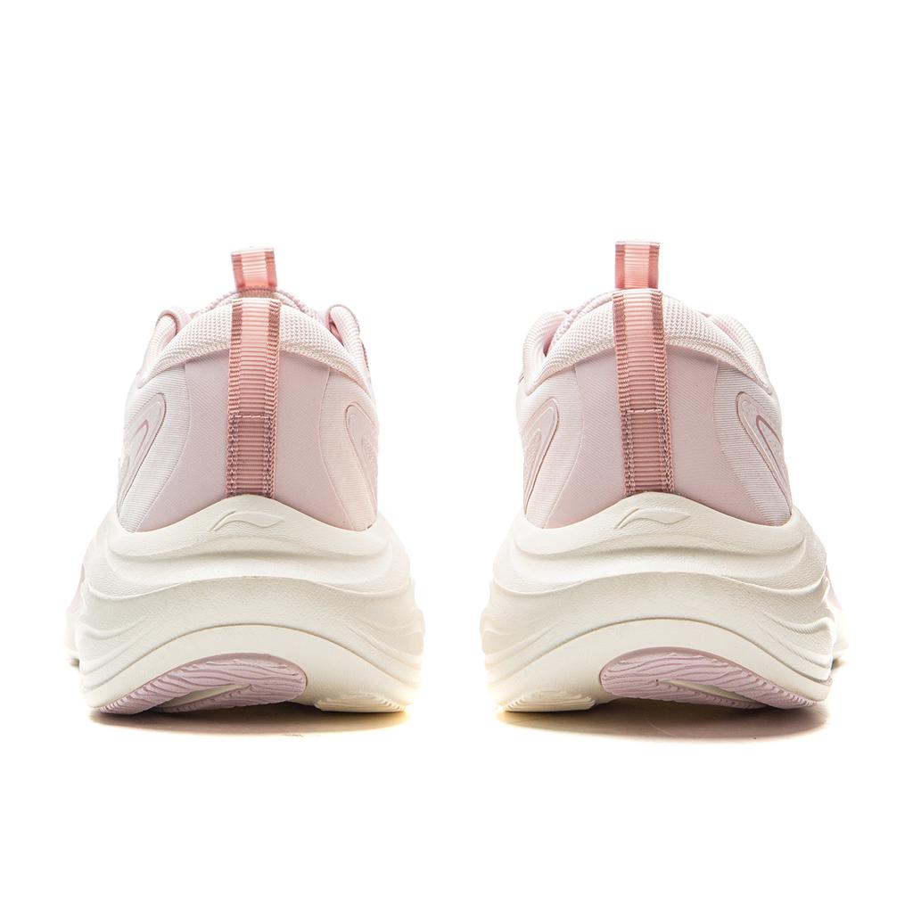 LiNing Lingbo Thick Sole Height Increasing Soft Rebound Casual Running Shoes Women Sneakers Peach-Pink ARSV018-5
