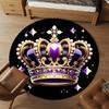 1pc Crown Jewels Round Chair mat Area Rug - Non-Slip, Floor Mat for Office, Bedroom, and Indoor Decor -1002213