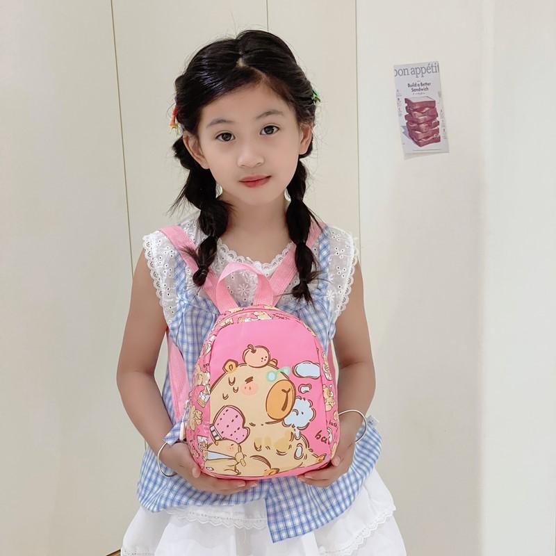 School bag new love cartoon backpack lightweight versatile kapibara children's bag