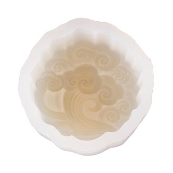 Auspicious Cloud Mooncake Silicone Mold for Peach Mountain Mooncake Mung Bean Cake Chinese Dessert Mold Japanese Wagashi Chocolate Baking Tool