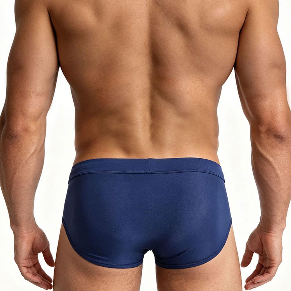 Heren Nylon Mesh Zwembroek Sneldrogend Elastische Contour Pouch Sexy Kleurblok Zwemkleding Voor Zomer Strand Zwembadfeest