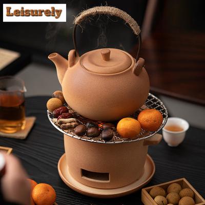 Vintage Keramik Ton Holzkohleofen Grobkeramik Wärmer Tee Feuer Teeofen Gesundheit Kochender Wassertopf Wasserkocher Für Kohleofen