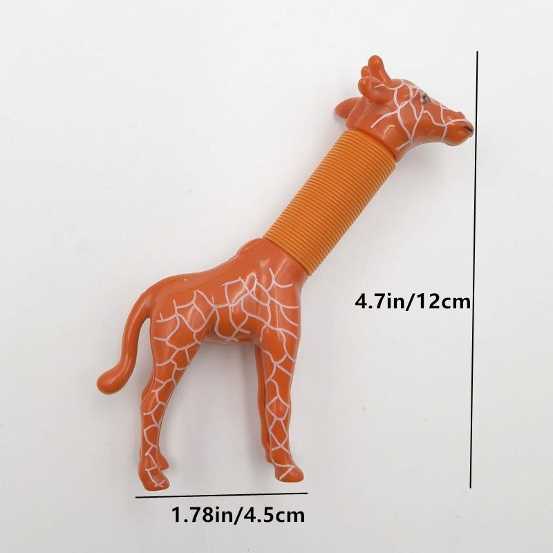 1 Stück Stretch-Pop-Tube-Giraffe-Spielzeug, sensorisches Zappelspielzeug für Kinder, süßes Giraffen-Stressabbau-Quetsch-Dekomprimierungsspielzeug