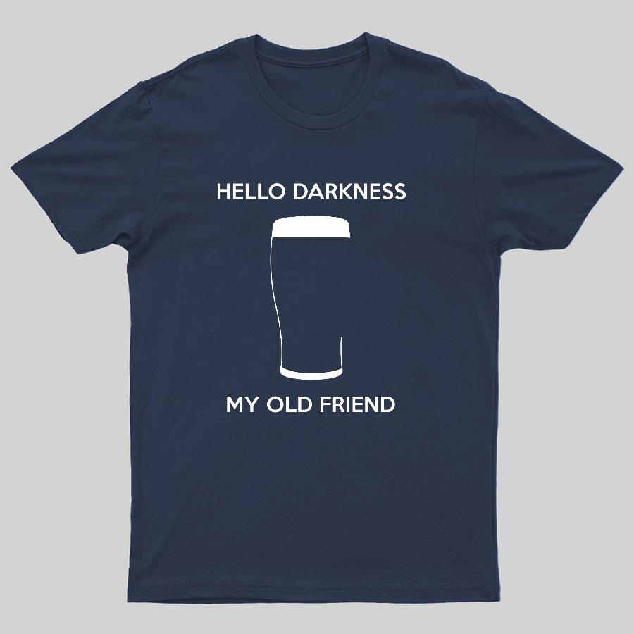 Hello Darkness My Old Friend Nerdy Graphic Unisex Heavyweight 100% Cotton T-shirt