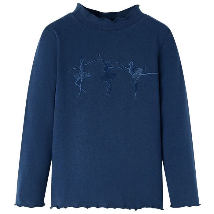 T-shirt enfants à manches longues bleu marine 92/104/116/128/140
