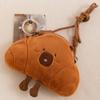 Croissant Capybara Plush Crossbody Bag Cartoon Kawaii Bread Capibara Soft Large Capacity Shoulder  Bag Woman Bag Birthday Gift