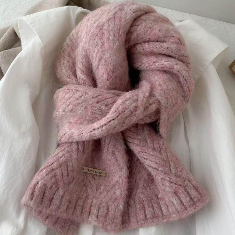 Sciarpa Lunga Invernale da Donna in Misto Lana Alpaca, Monocolore, Calda, per Collo, Studenti, Coppie