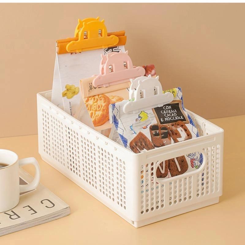 3 Pcs Portable Plastic Food Seal Clip Kitchen Snack Bag Milk Powder Moisture Proof Fresh Keeping Bag Clip For Home And Travel Use