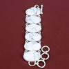 Howlite Bracelet Gemstone Jewelry 925 Sterling Silver Adjustable Chain Bracelet Very Pretty Howlite Jewelry Handmade Bracelet Gift for Women