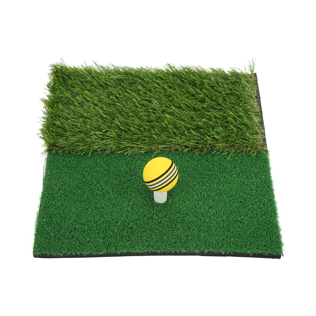 Hitting Mat Dual Grass Mini Golf Training Practice Pad Launch Zone Hitting Turf Mat