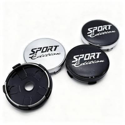 4pcs SPORT Edition Logo Emblem Car Wheel Center Caps 60mm 56mm Wheels Hub Centre Cap Rim Hubcaps Cover Replace Car Accessories