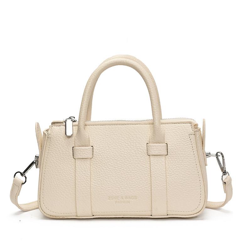 

Solid Color Pu Small Crossbody Handbag Women Inner Pouch Zipper Top Travel Bags