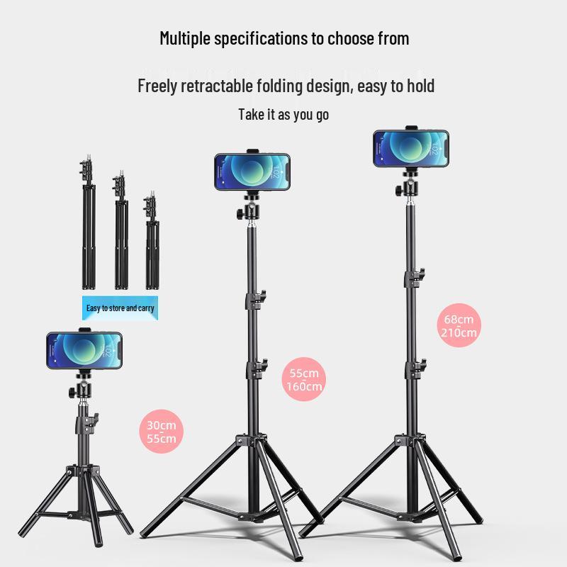 2025 Multi-Angle Phone Livestream Stand with Sound Card Tray & Tripod Support