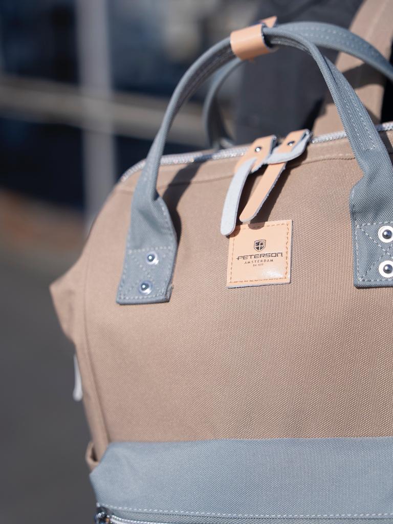 PTN BETA-6072 Khaki+Gray Fabric Backpack