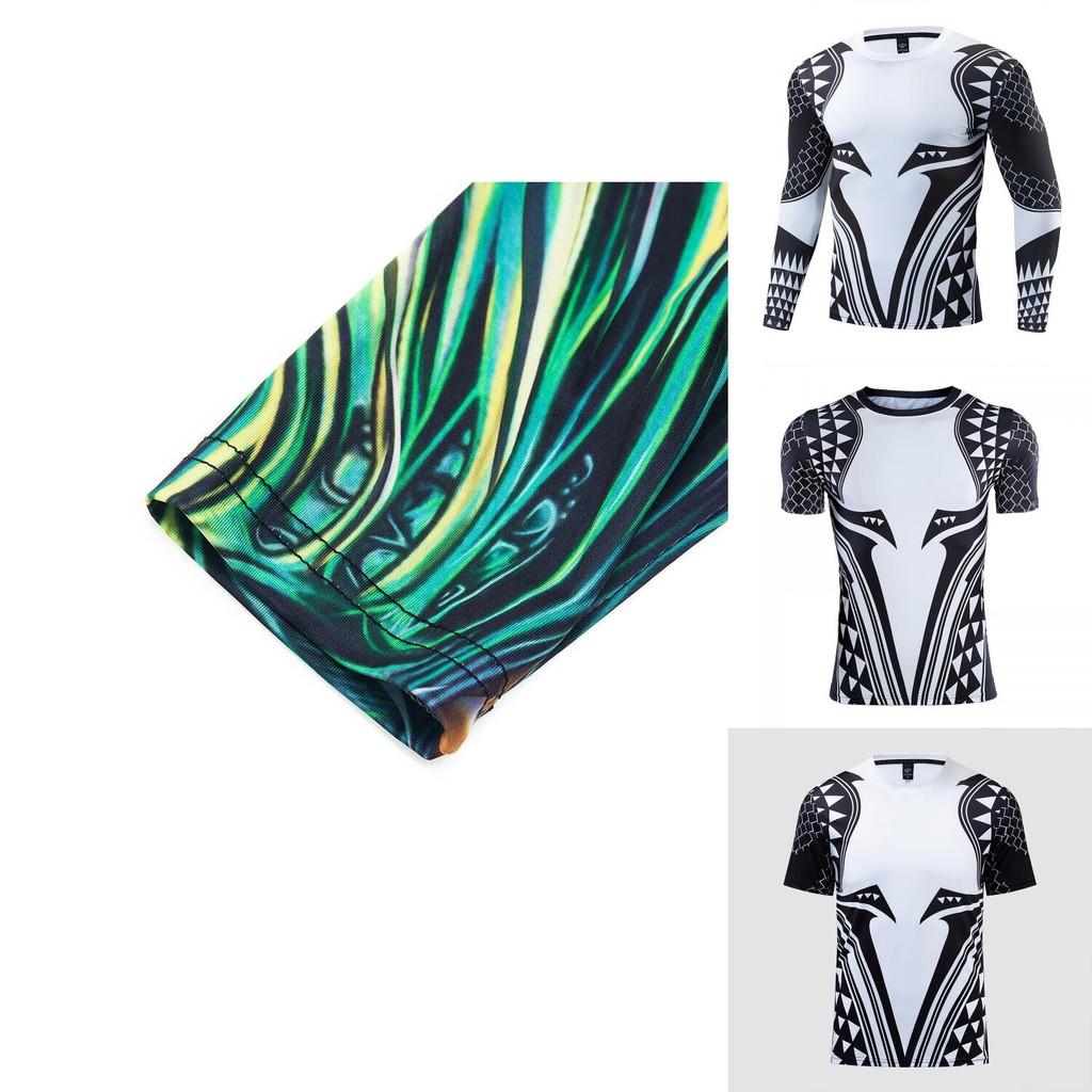 3d Printed Men's Gym Tights Sport Compression T-shirt With O-neck**