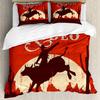 Western Duvet Cover Set American Cowgirl Leather Boots Rustic Wild West Theme Cultural Double Queen King Polyester Qulit Cover