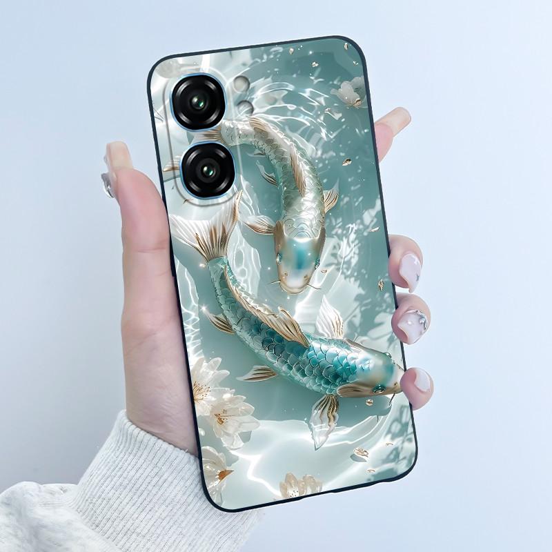 For Oukitel C58 Case Oukitel C58 Pro Cover Luxury Cute Love Rabbit Funny Pattern Black TPU Soft Silicone Protective Phone Case