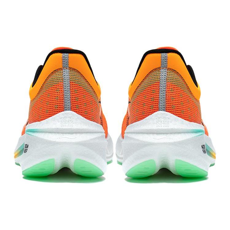 Li Ning Feidian 3 Challenger Abrasion Resistant Breathable Low Top Marathon Running Shoes Men's Neon Bright Orange ARMT037-6