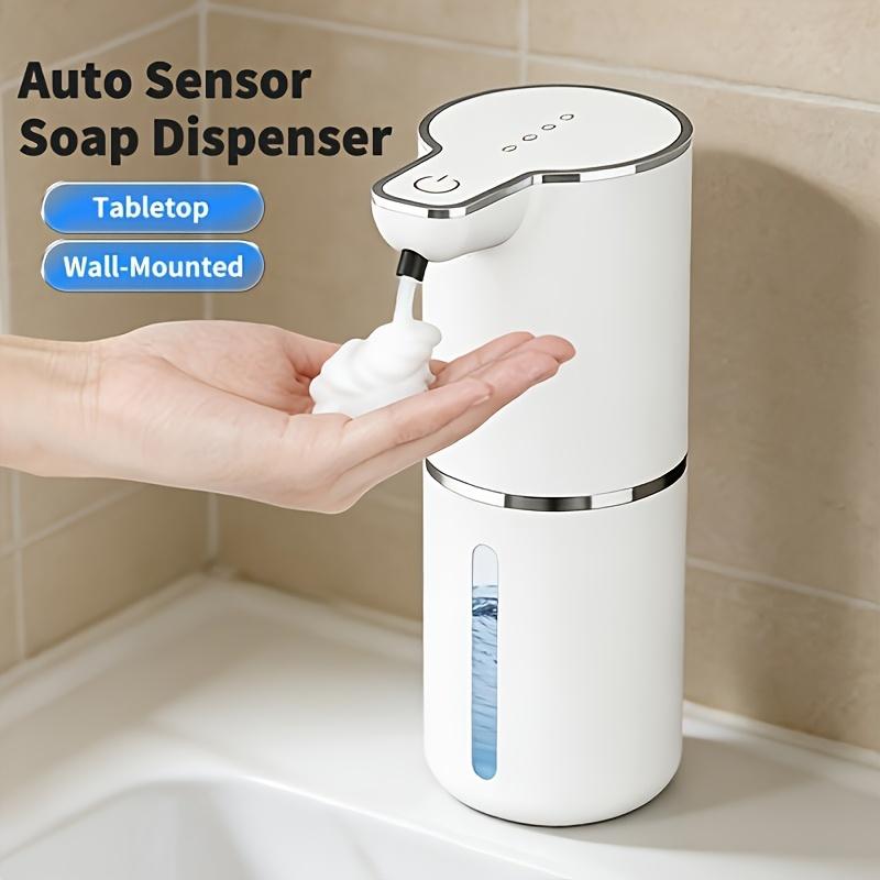 Fully Automatic Liquid Soap dispenser12.8oz/380ML Electric Wall-Mounted Touchless Soap Dispenser Suitable for Kitchen and Bathroom USB Rechargeable