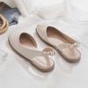 Sandali Donna Primavera Estate Sandali Monocolore 2026 Nuovi Scarpe Basse Punta Quadrata Scarpe Singole Cinturino Elastico Posteriore Scarpe Mary Jane Donna