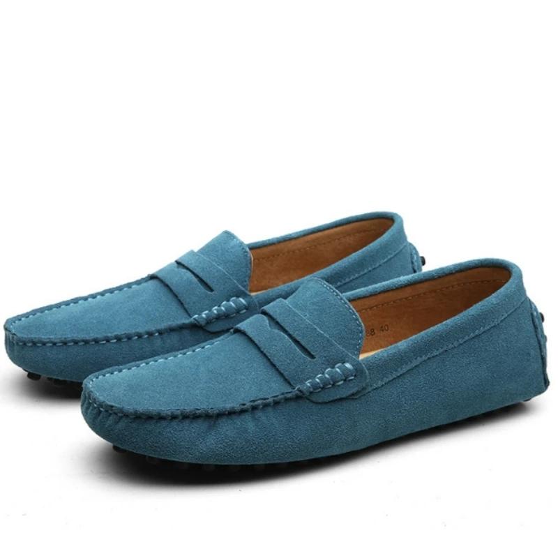 Fashion Handmade Men Casual Shoes Soft Loafers Lightweight Driving Shoes Fashion Slip On Flats High Quality Moccasins Non Slip Men Shoes