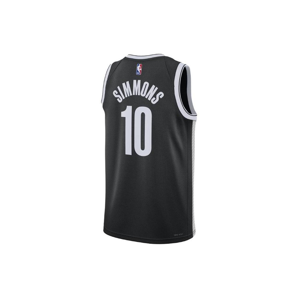 Nike Dri-Fit NBA Swingman Jersey - Nets Simmons No. 10 Sleeveless Basketball Vest Men Tops Black DN1996-016