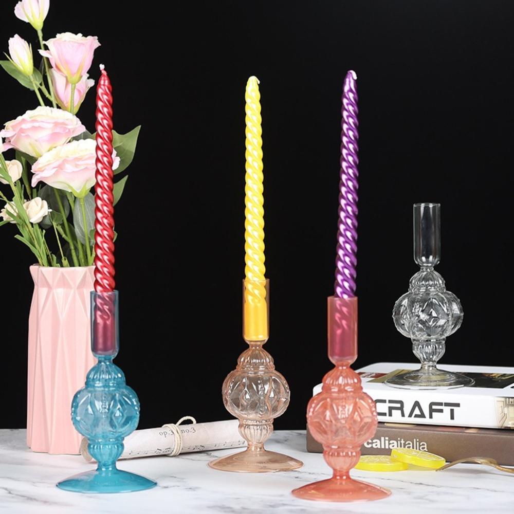 Nordic Simple Glass Candlestick Art Creative Decoration Props Home Furnishings Wedding Table Centerpieces Home Decoration