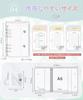 A6 Sticker Book Refill Cute Mini Notebook with Highly Waterproof Zippered Plastic Transparent Mini Sticker Book Binder with Clear Card Perfect for and