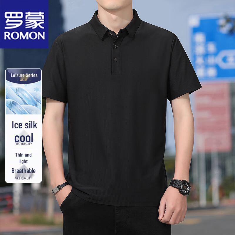 ROMON Men s Ice-Feel Breathable Polo Shirt 7XL