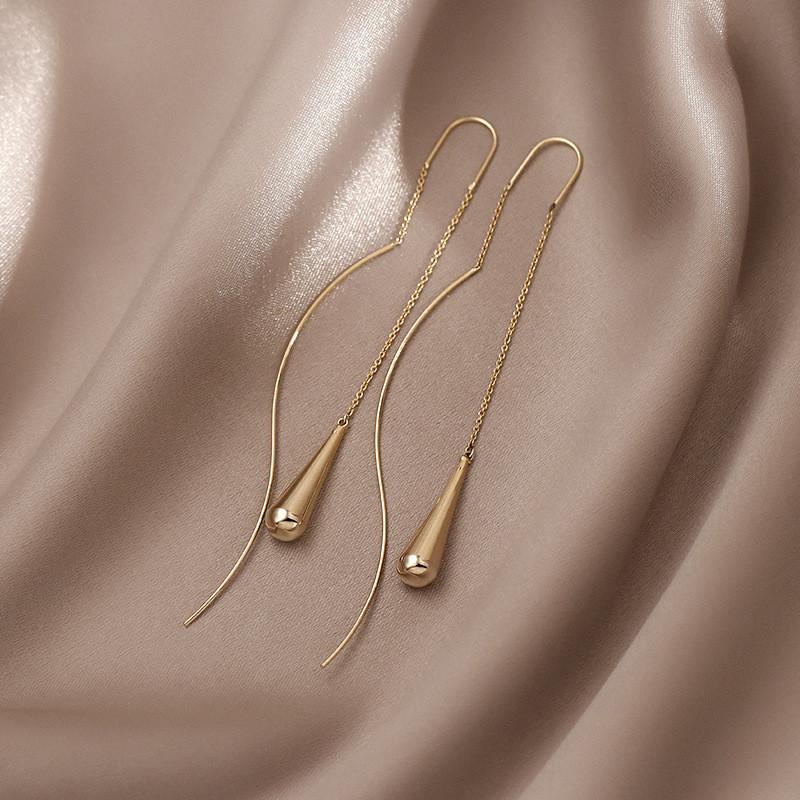 Fashion Long Tassels Hanging Drop Earrings For Women Crystal Big Dangle Earring Wedding Jewelry Statement Pendientes 2021 New