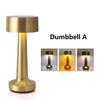 LED Touch Table Lamp Rechargeable Retro Metal Bar Desk Lights For Bedroom Restaurant Coffee Study Desktop Decor Lighting