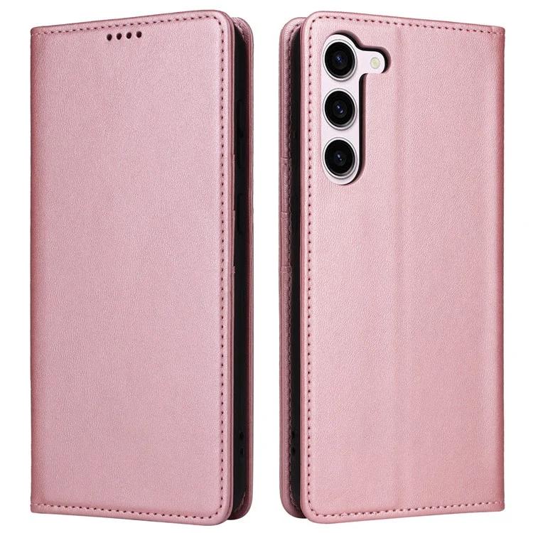 

For Samsung Galaxy S23 Case RFID Blocking PU Leather Wallet Stand Phone Cover - Pink