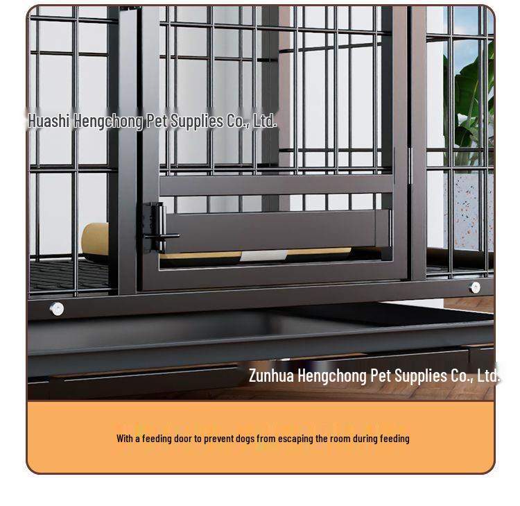 Indoor Dog Cage with Toilet for Large and Small Breeds - Suitable for Labrador and Golden Retriever, Includes Dog Bed