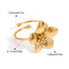  Arrivals Stainless Steel Flower Adjustable Open Ring PVD Plated Arrivals Jewelry Recommend Accessories 2025