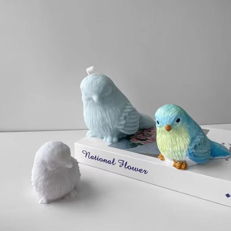 3D Bird Silicone Mold DIY Scented Candle Plaster Mold Handmade Soap Resin Drip Gel Mould Cute Animal Birdy Home Decor Crafts