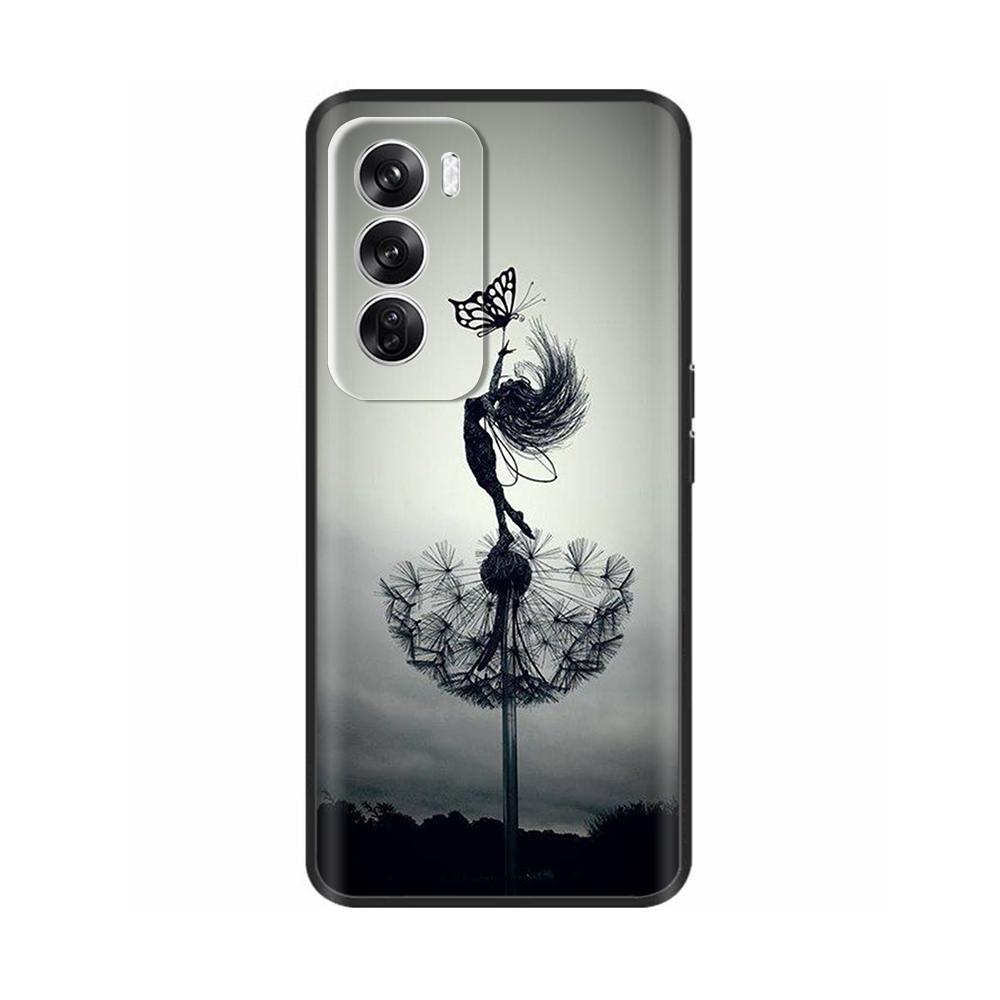 For OPPO Reno12 Reno 12 Pro 12Pro Case Silicon Phone Back Cover for OPPO Reno 12 Cases Reno12 Pro Soft Black Bumper Coque Para